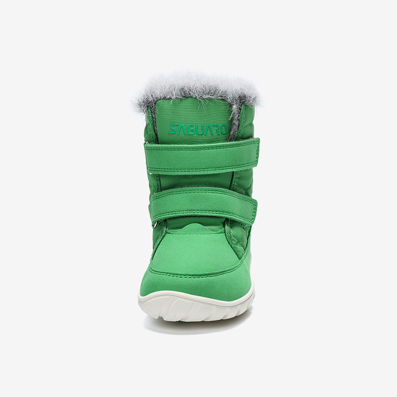 Kids Waterproof Winter Barefoot Boots with Faux Fur Collar