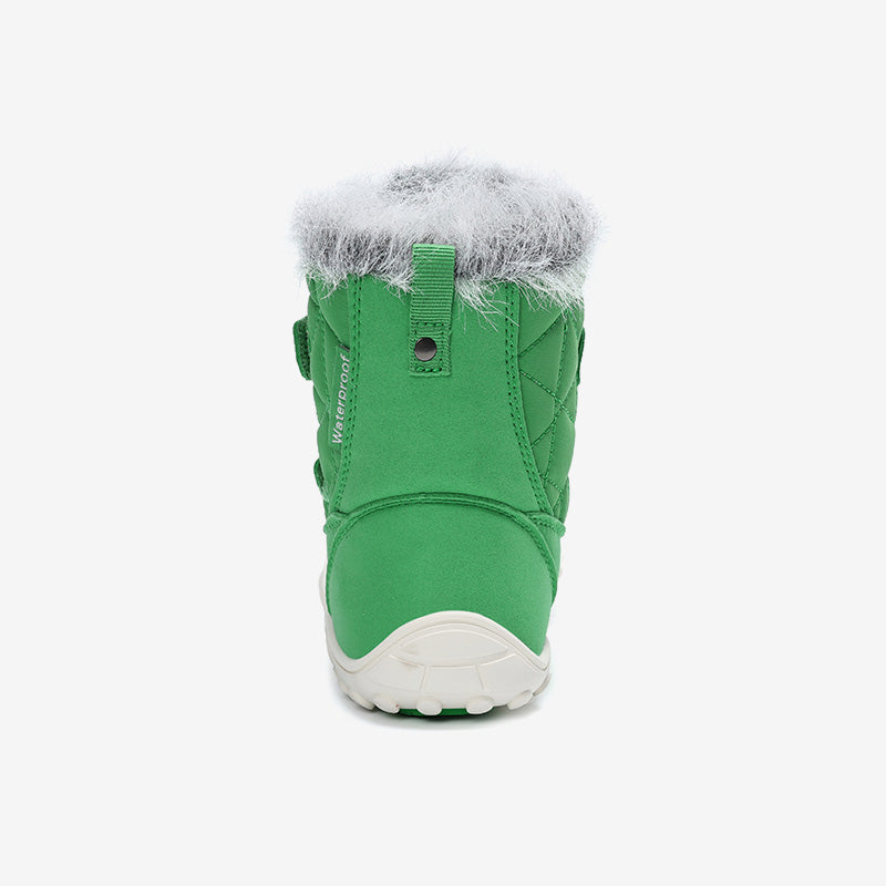 Kids Waterproof Winter Barefoot Boots with Faux Fur Collar