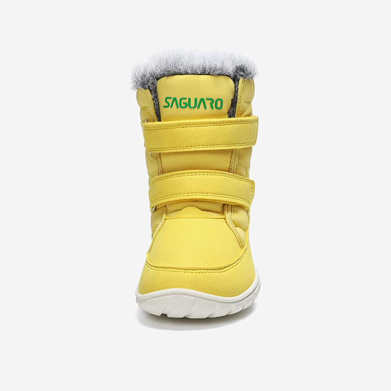 Kids Waterproof Winter Barefoot Boots with Faux Fur Collar