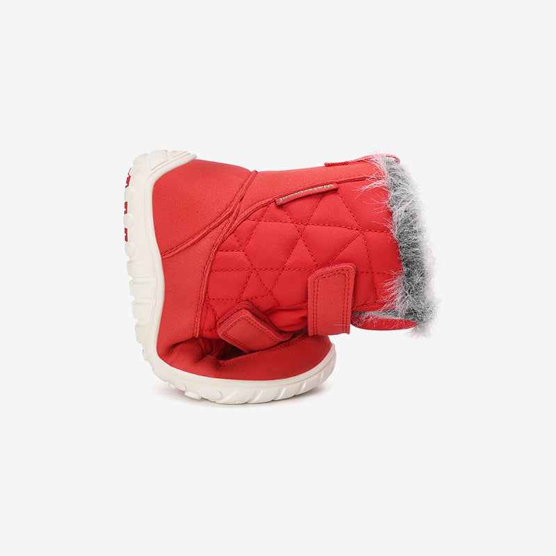 Kids Waterproof Winter Barefoot Boots with Faux Fur Collar