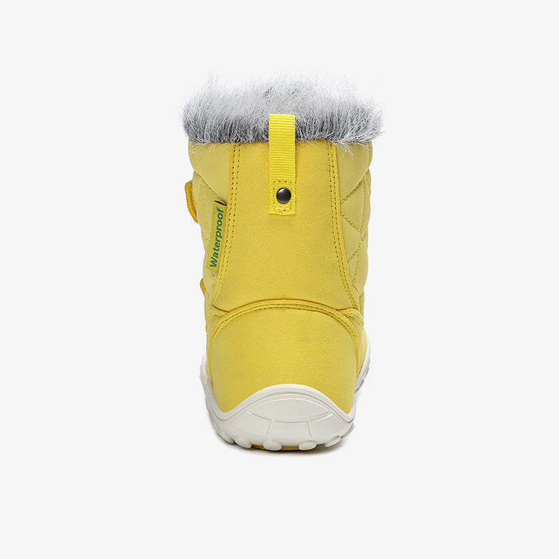 Kids Waterproof Winter Barefoot Boots with Faux Fur Collar