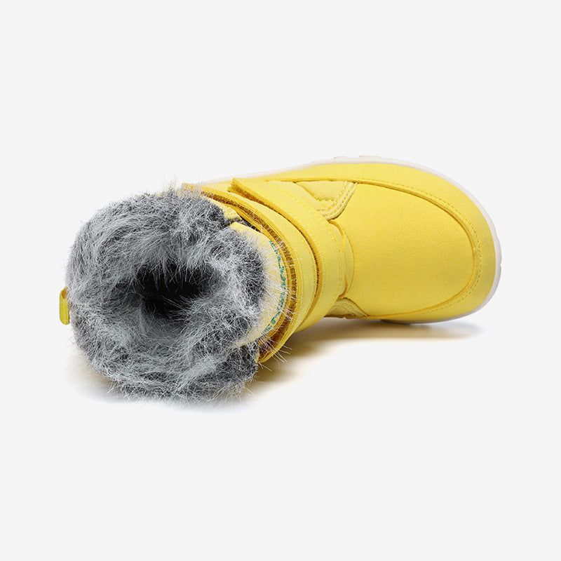 Kids Waterproof Winter Barefoot Boots with Faux Fur Collar