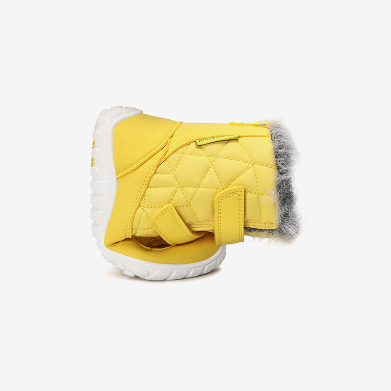 Kids Waterproof Winter Barefoot Boots with Faux Fur Collar