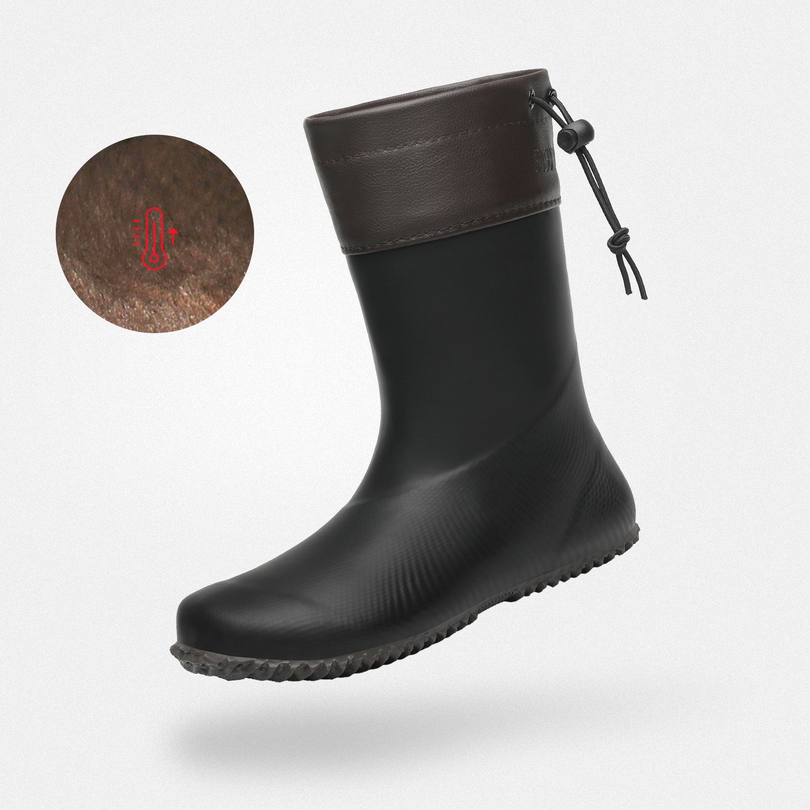 Brisk Foldable Barefoot Rain Boots - Wide Toe Box & PVC-Free