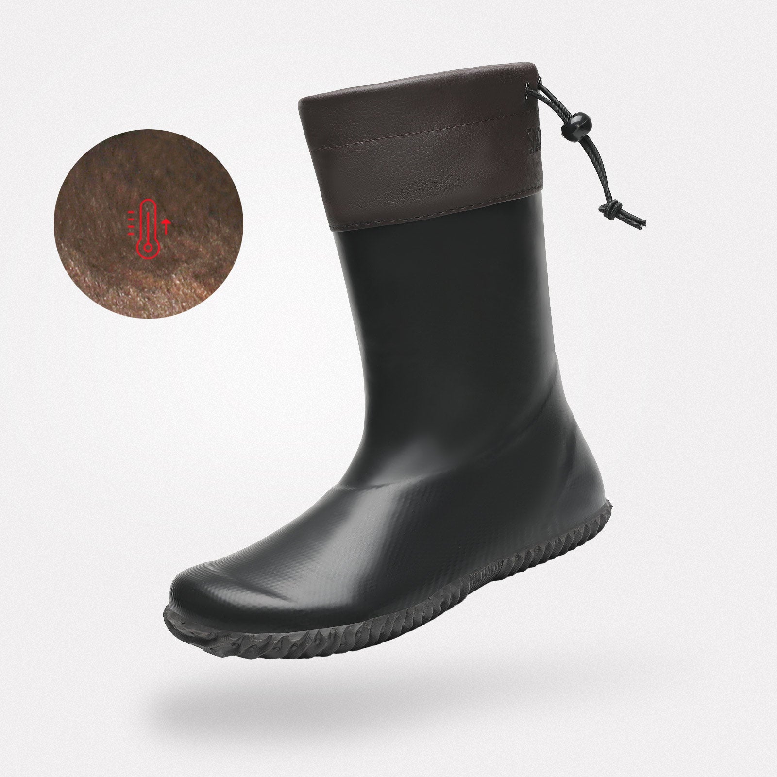 Brisk Foldable Barefoot Rain Boots - Wide Toe Box & PVC-Free