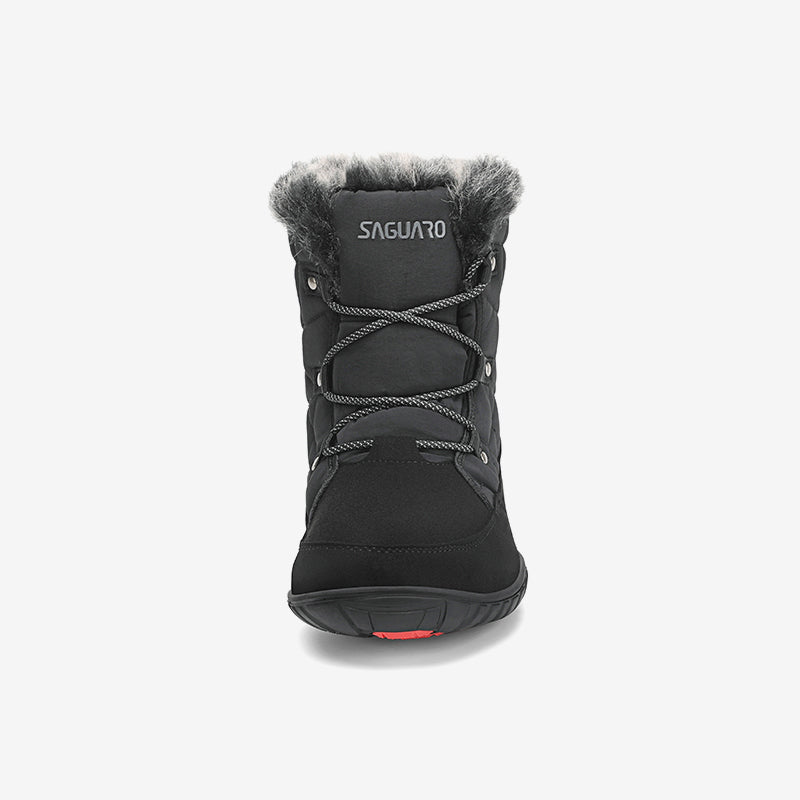 Rise I Waterproof Suede Winter Barefoot Boots with Faux Fur Collar
