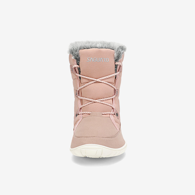 Rise I Waterproof Suede Winter Barefoot Boots with Faux Fur Collar