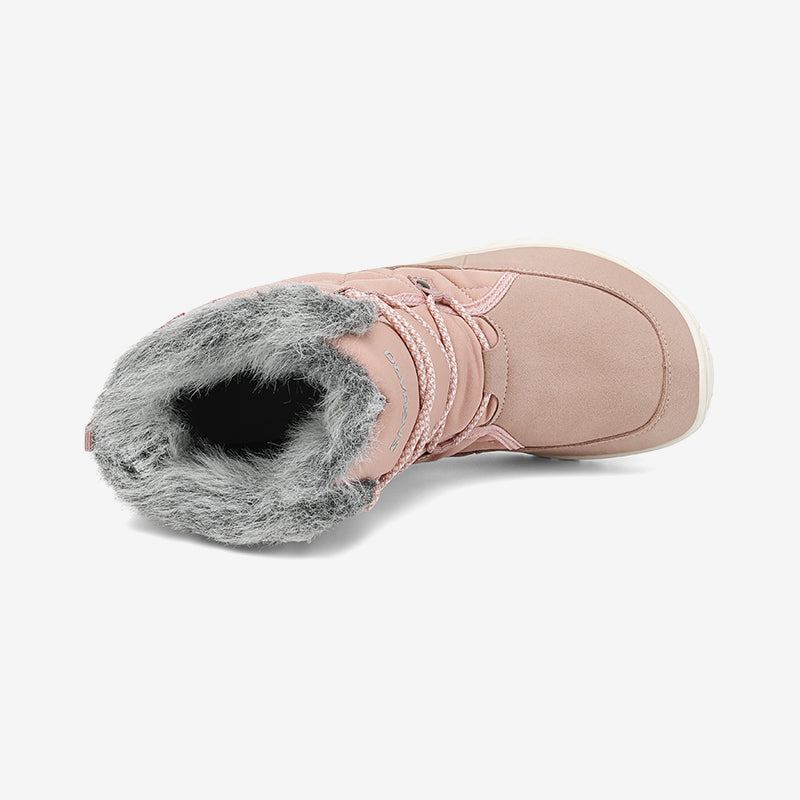 Rise I Waterproof Suede Winter Barefoot Boots with Faux Fur Collar