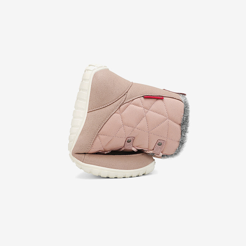 Rise I Waterproof Suede Winter Barefoot Boots with Faux Fur Collar