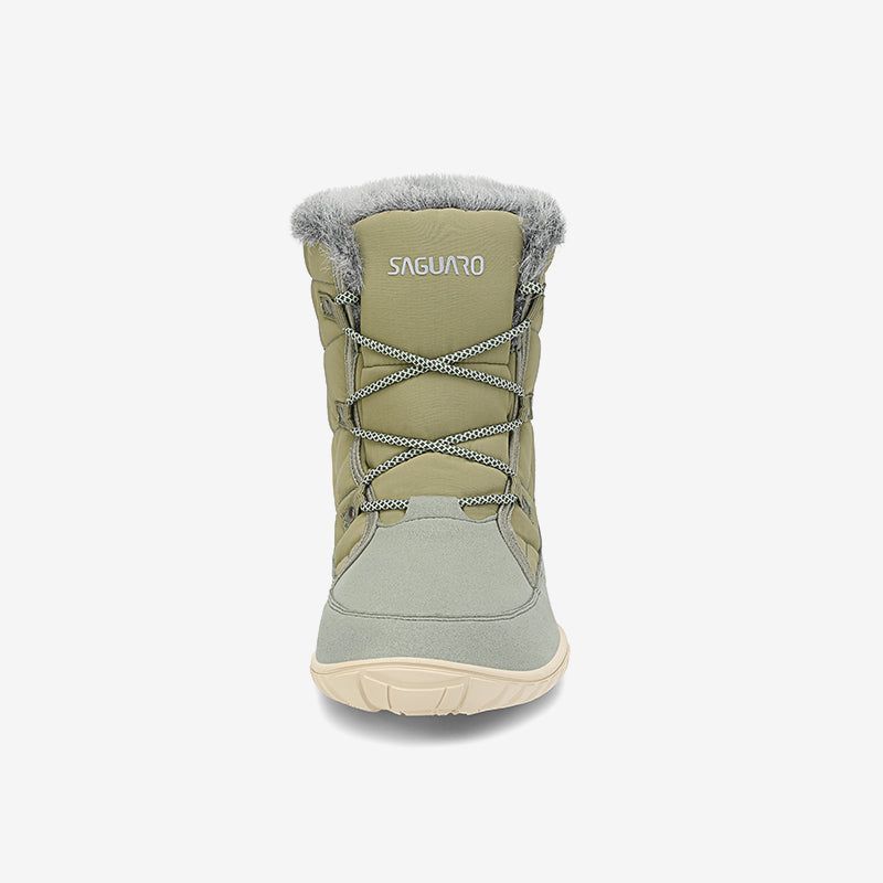 Rise I Waterproof Suede Winter Barefoot Boots with Faux Fur Collar