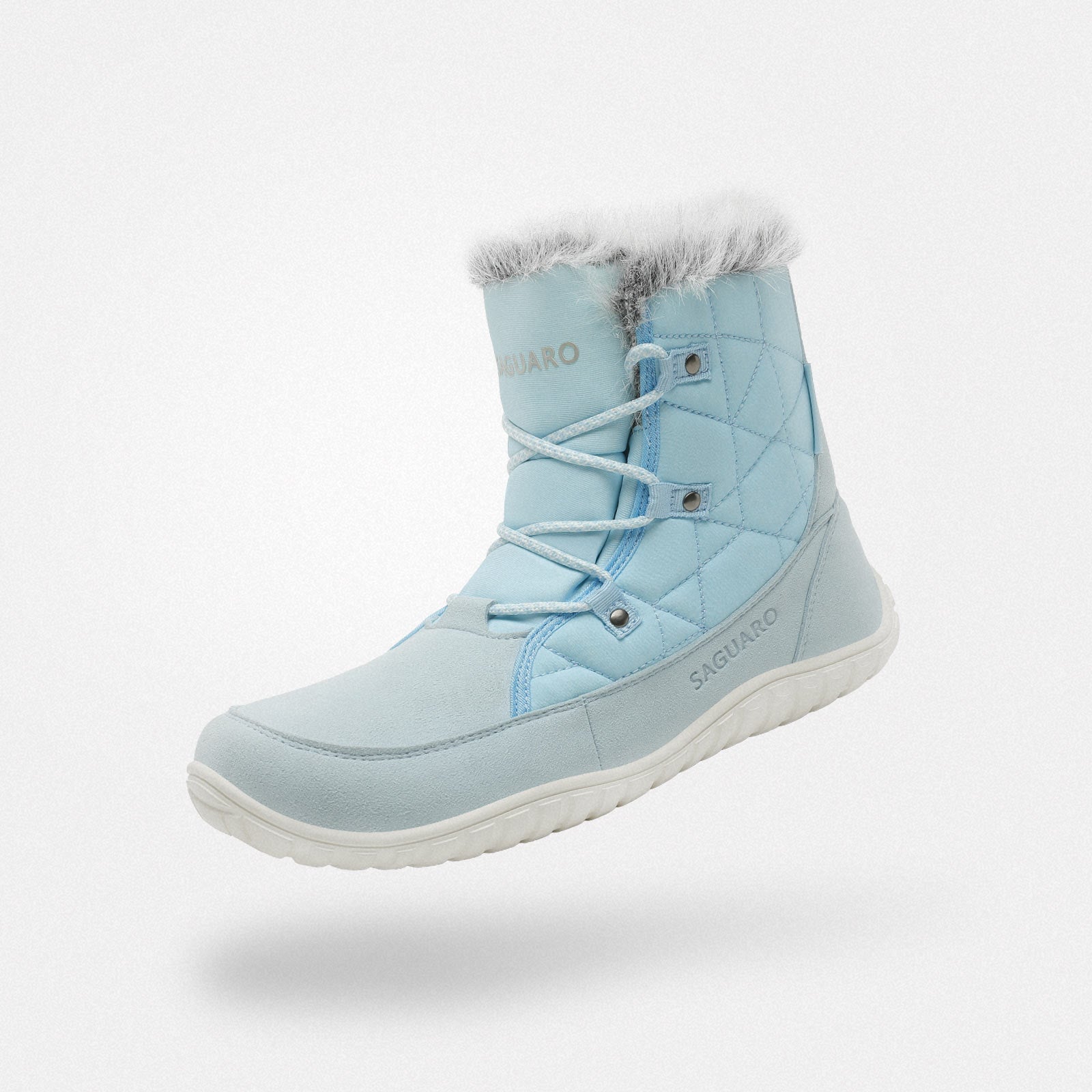 Rise I Waterproof Suede Winter Barefoot Boots with Faux Fur Collar