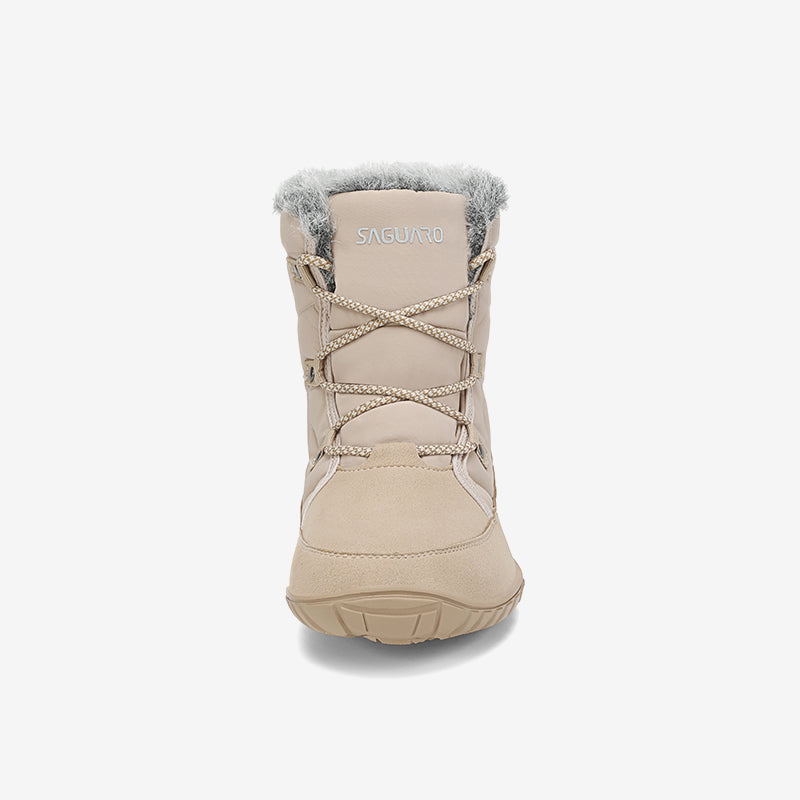 Rise I Waterproof Suede Winter Barefoot Boots with Faux Fur Collar