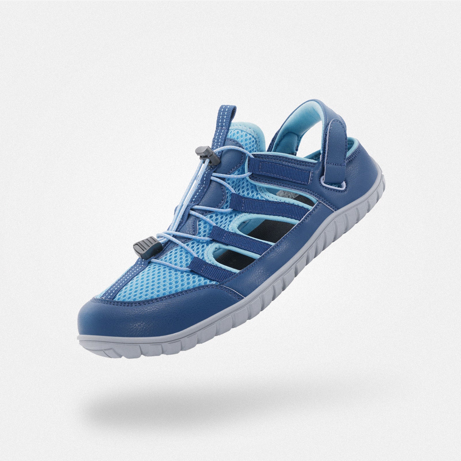 Breeze III Barefoot Shoes - Breathable Blue Mesh & Velcro Strap