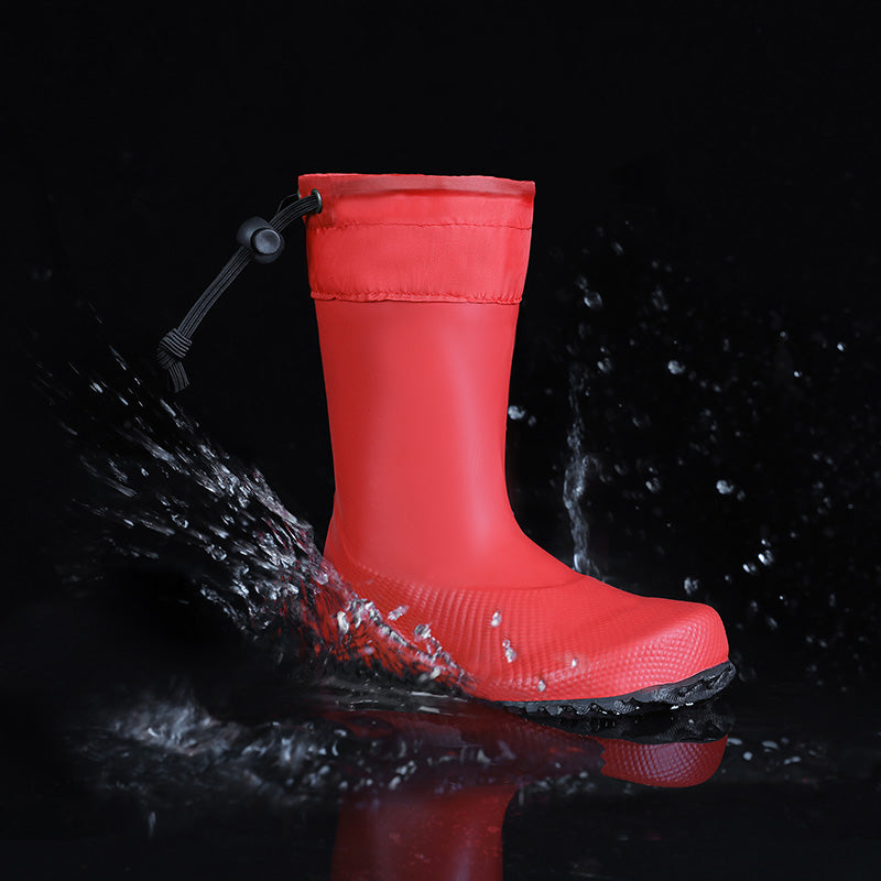 Kids' Barefoot Rain Boots - Wide Toe Box, PVC-Free & Foldable