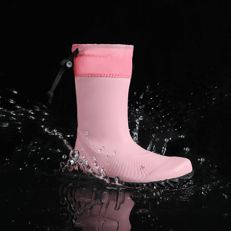 Kids' Barefoot Rain Boots - Wide Toe Box, PVC-Free & Foldable